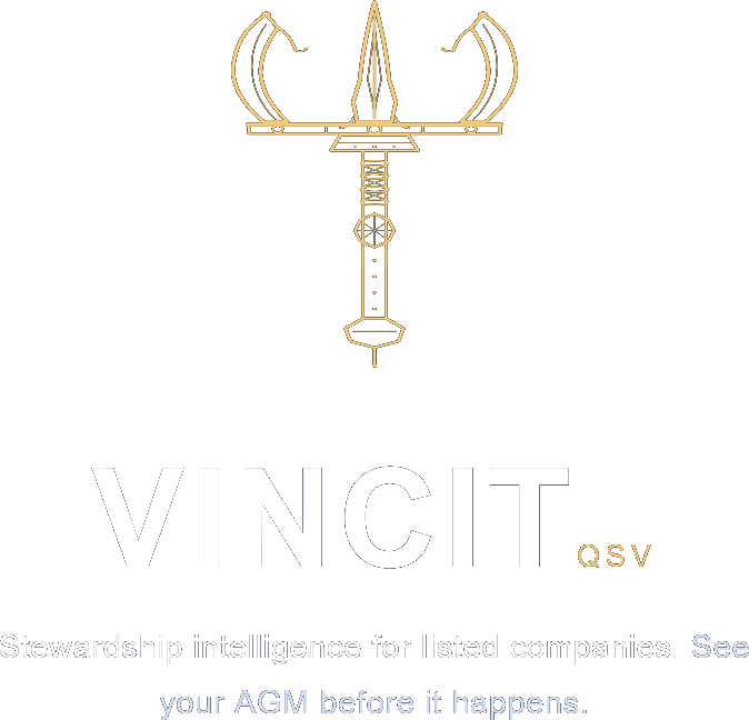 VINCIT QSV — Stewardship intelligence for listed companies. See your AGM before it happens.